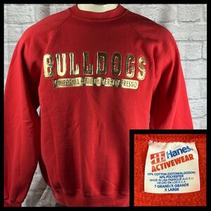 Vtg California State University Fresno Bulldogs Sweatshirt XL 50/50 Made In USA